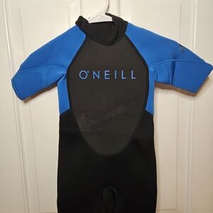 O'Neill Black and Blue Short-Sleeve Wetsuit